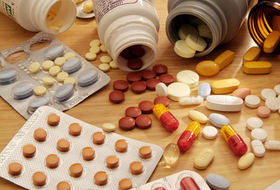 Una varietà di farmaci usati per trattare la prostatite